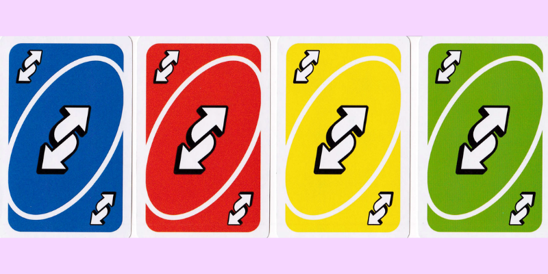 Žaidimai Uno - žaisti ir keisti eiles kryptį